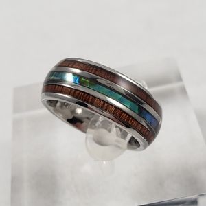 Wood and Abalone Inlay Band